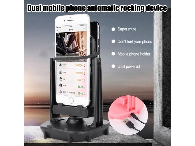 Desk Walking Swing Shaker Mobile Phone Stand Holder Automatic Swing Shake Phone Carousel 2