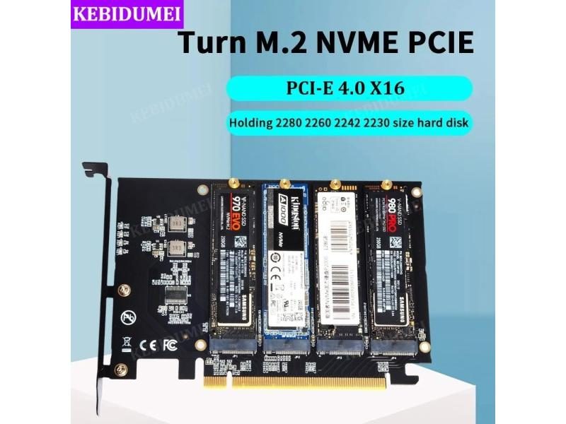 M.2 NVME To PCIe 4.0 3.0 Adapter M.2 SSD Gen4 PCIe 4.0 PC Motherboard X1 X4 X8 Carousel 1