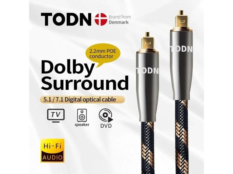 TODN Digital Optical Audio Toslink Cable Hi-end Fiber Optic Audio Cable For Carousel 1