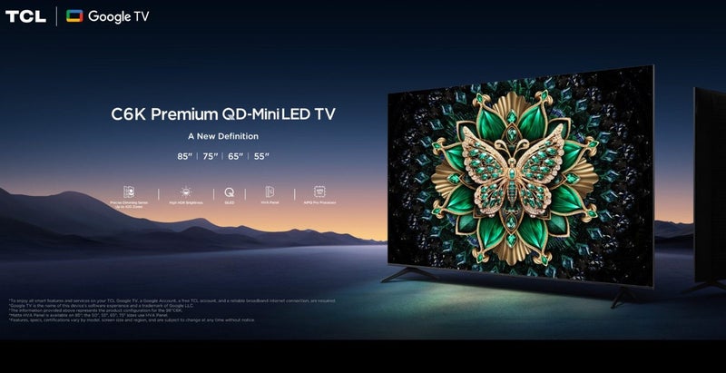 $1 RESERVE - TCL SMART 65INCH MODEL C6K Premium QD-Mini LED TV - 2025 Model62854313820034112