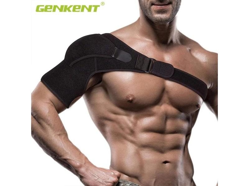 Adjustable Left/Right Shoulder Support Bandage Protector Brace Joint Pain Carousel 1