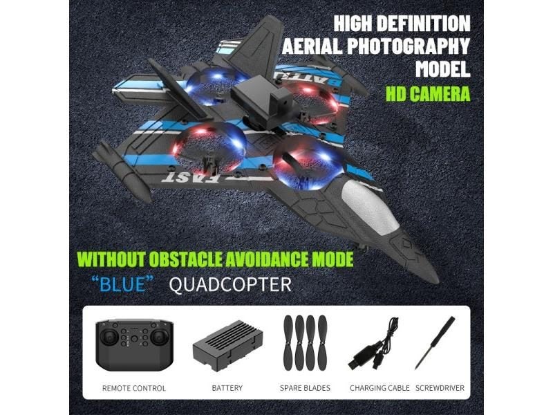 Camera RC Aircraft Obstacle Avoidance Fighter 2.4G Airplane Foam Plane Remote Carousel 1
