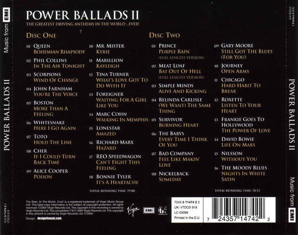 POWER BALLADS II 2CD SET Carousel 1