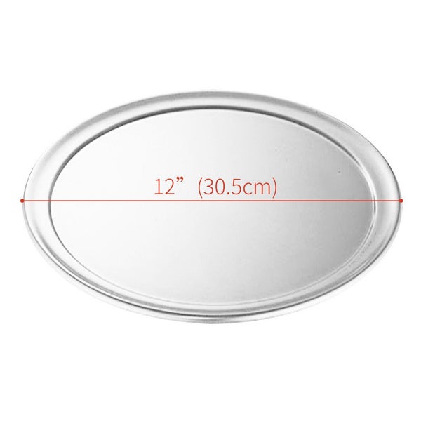 SOGA 2X 12-inch Round Aluminum Steel Pizza Tray Home Oven Baking Plate Pan Carousel 2