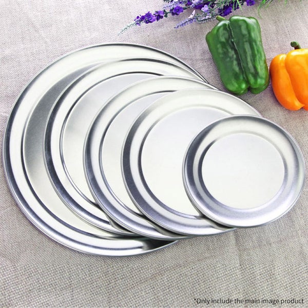 SOGA 2X 12-inch Round Aluminum Steel Pizza Tray Home Oven Baking Plate Pan Carousel 6
