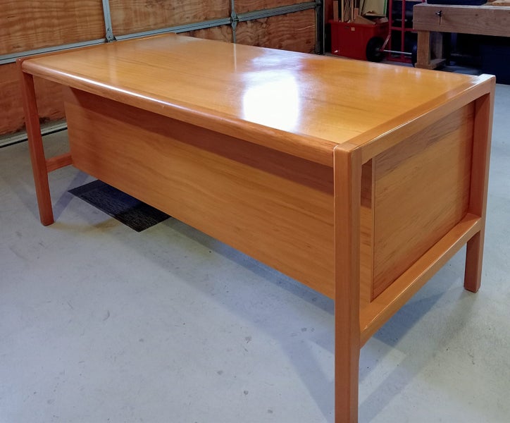 Office Desk - wooden 2 drawer (1 filing drawer, 1 utility drawer)62863848191105112