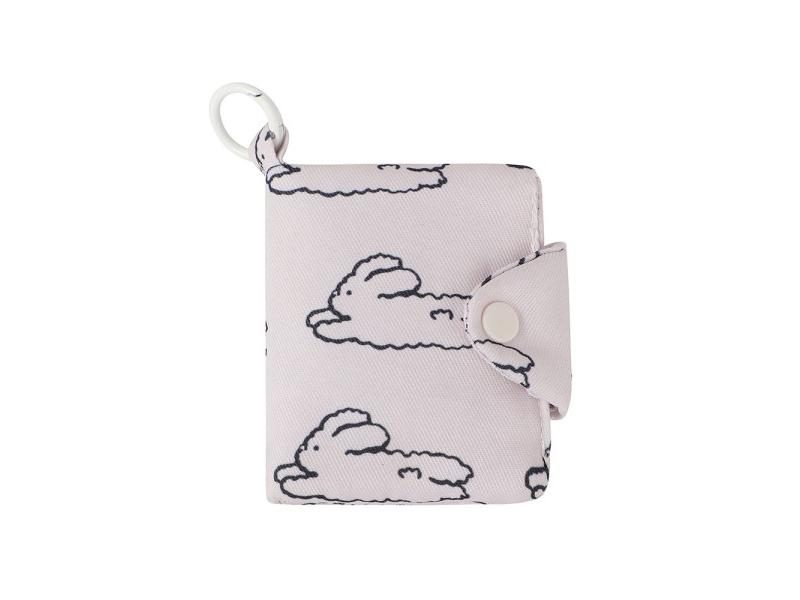 Korea Style Cartoon Fabric Card Holder Bags Mini Storage Pouch Keychain Pendant Carousel 1