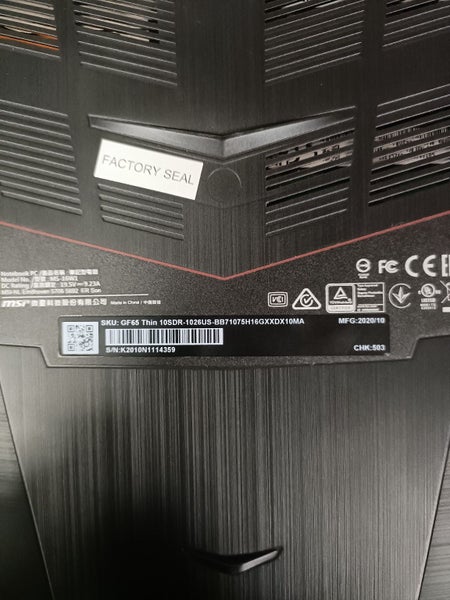 *$1 RESERVE* MSI GF65 THIN 10SDR i7-10750H/GTX 1660 GAMING LAPTOP # Carousel 2