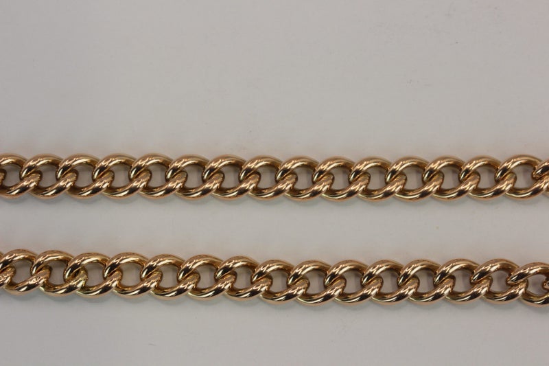 Heavy Antique 9ct Rose Gold Fob chain - 44g Carousel 2