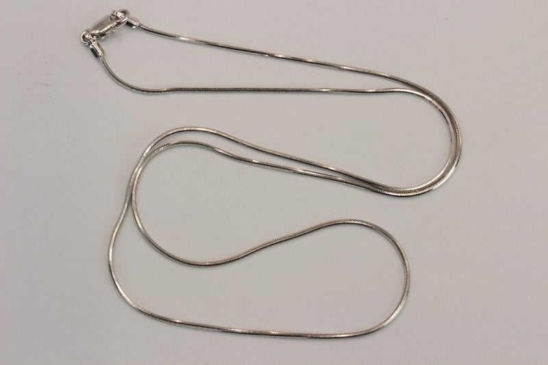 9ct White gold ‘Snake’ necklace Carousel 1