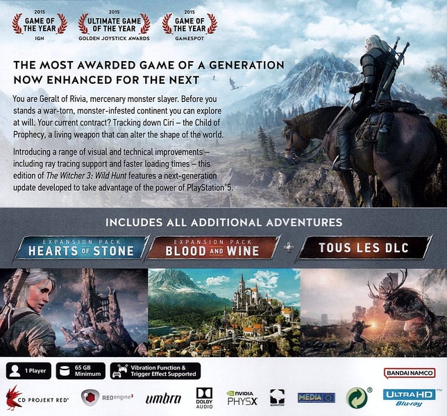 Witcher 3 Wild Hunt Complete Edition PS5 Carousel 2