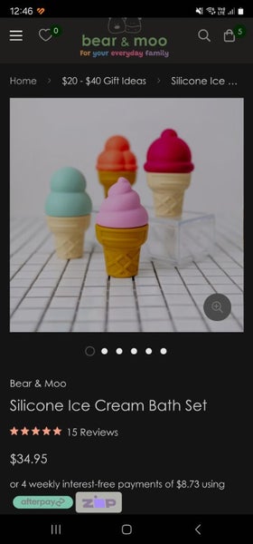 Bear + moo silicone ice cream bath toys Carousel 4