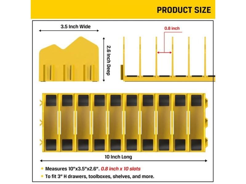 Practical Plier Organizer Rack Holds Up To Ten Pliers Drawer Toolbox Sturdy Carousel 1
