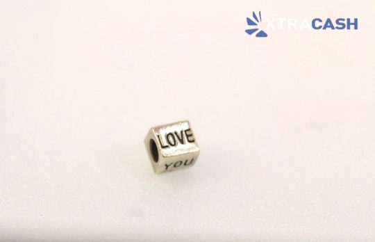 Pandora Silver and Gold "I Love You Cube" Charm Carousel 2