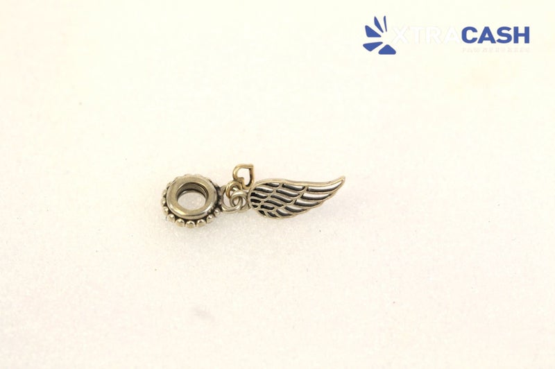 Pandora Silver and Gold "Angel Wing With Gold Heart" Charm Carousel 1