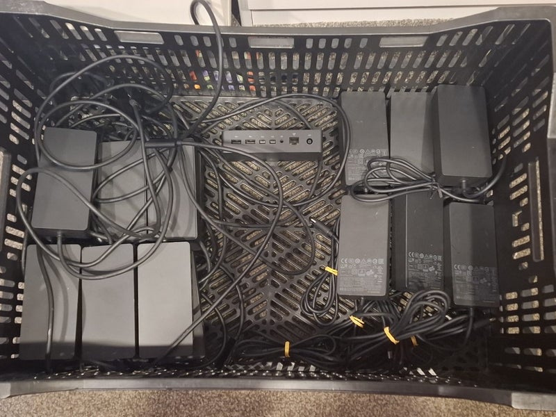 $1 R: USED Microsoft Surface Dock Model 1661-NO POWER CABLES- SELL AS PARTS Carousel 1