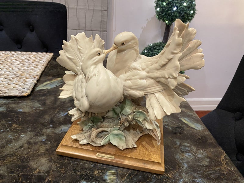 Vintage Decorative Ornament, Italian, Doves, Love Birds, Giuseppe Armani62854312018178112