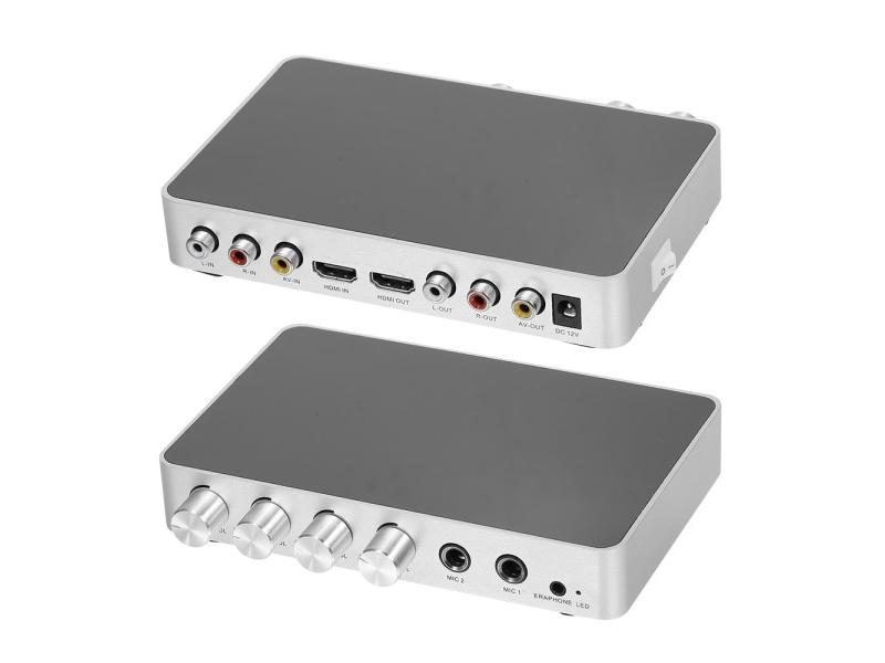 KM200 Karaoke Sound Mixer Portable Digital Stereo Audio Echo System 4K/2K HDMI Carousel 1