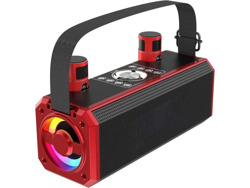 Karaoke Machine For Adults/Kids With 2 UHF Wireless Microphones Portable Carousel 1