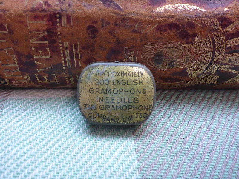 Awesome Old Vintage Gramophone Needles Tin His Masters Voice Extra Loud Needles Carousel 2