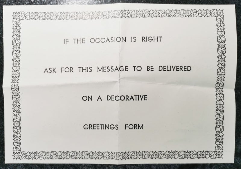 RARE PAIR OF BLANK TELEGRAM FORMS - Lot 47 Carousel 5