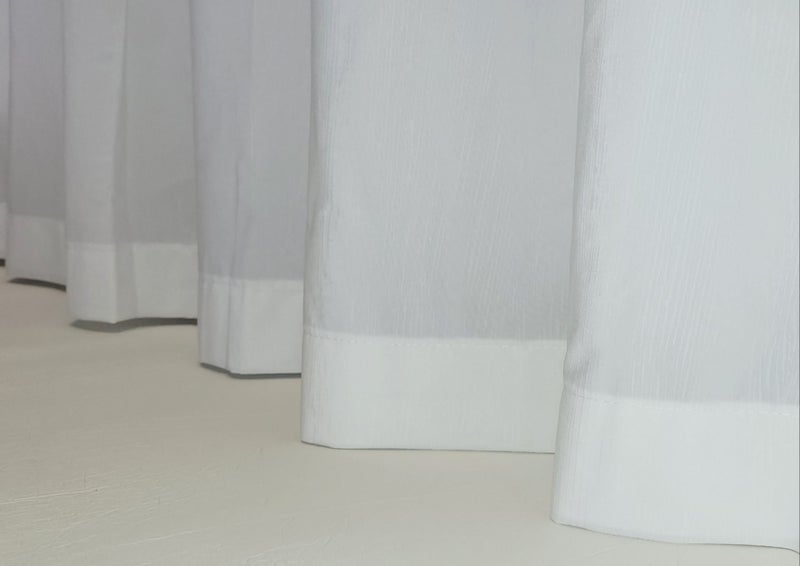 *NEW ARRIVAL* Pinch Pleat Semi-Sheer Curtains WHITE 1.4m wide x 2.4m drop Carousel 2