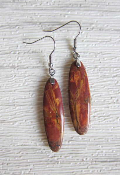Natural Jasper Stone Earrings (1 pair) - Limited Edition Carousel 1