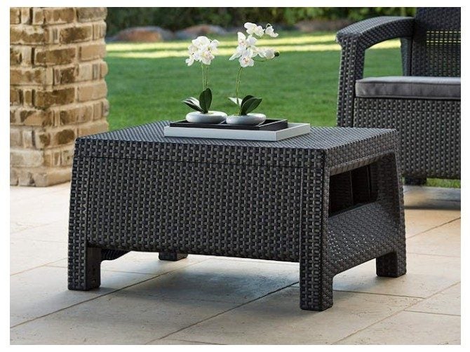 Keter Corfu Coffee Table Charcoal Carousel 1
