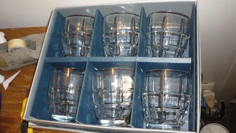 SET OF 6 LARGE BOHEMIAN CRYSTAL WHISKEY GLASSES Carousel 2