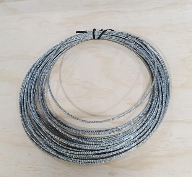 $1 Reserve - Galvanised 6mm Steel wire rope - 30 metres Carousel 1