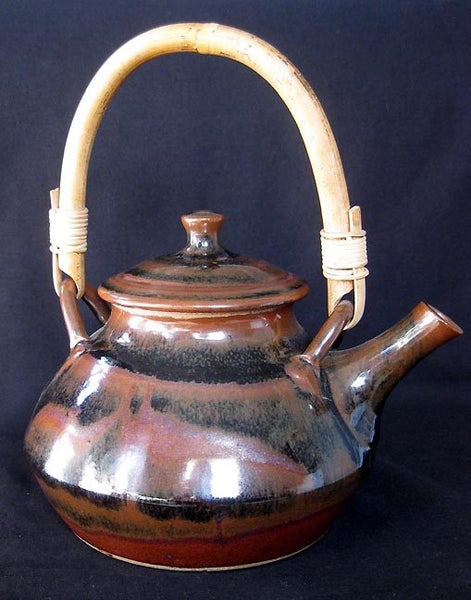 New Zealand Pottery tea kettle with glossy glaze by Aucklander Peter Stitchbury62863238300289114