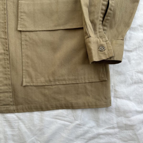 Vintage 1960s HBT Safari Style Military Army Chore Coat Jacket62950005720707111