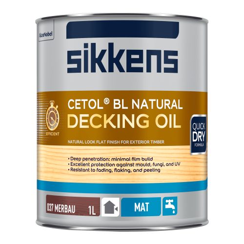 Sikkens BL Natural Decking Oil - Merbau 1L Carousel 1