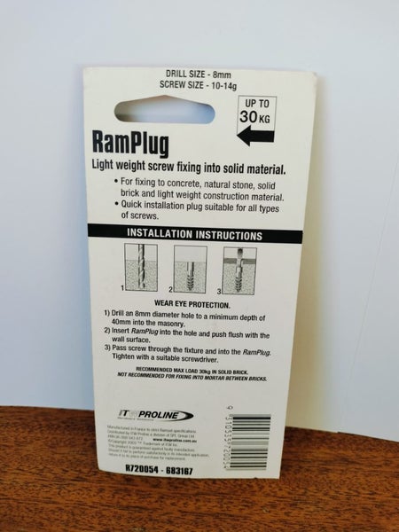 New Ramset brick ram plugs Carousel 3