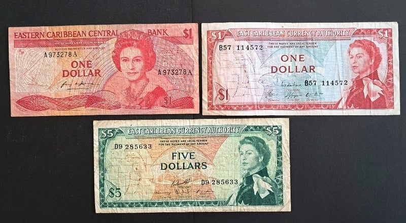 Eastern Caribbean Note selection (1965 + 1985) Carousel 1