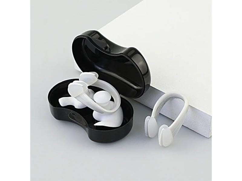 Summer Swimming Earplugs/Nose Clip Set Silicone Waterproof Sleep Anti-noise Ear Carousel 1