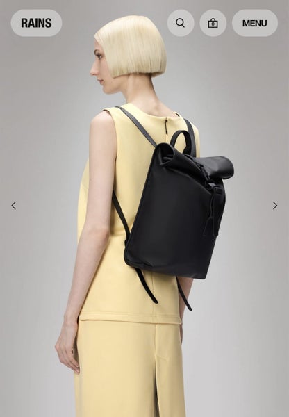 Rains Rolltop Mini - Black - Brand New62866850625538112