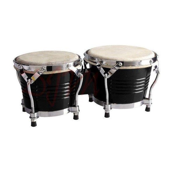 Stagg Wood Bongo - Black (STA-BW-200) Carousel 1