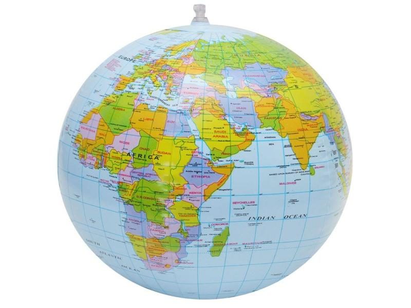 16inch Inflatable Globe Education Geography Toy Ball Map Balloon Beach Home Carousel 1