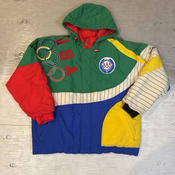 (RARE) vintage 90s USA OLYMPIC JACKET Carousel 1