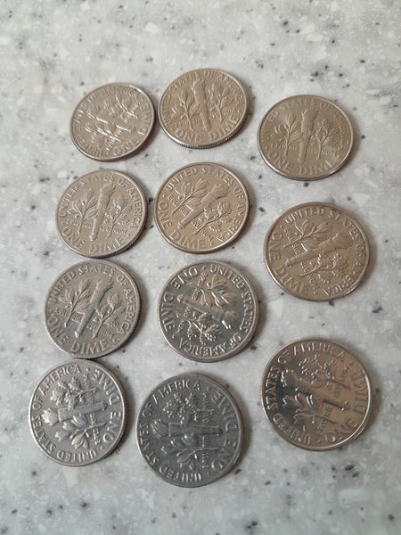USA Coins 1 Dime Liberty. Qty 11. Excellent Order Carousel 1