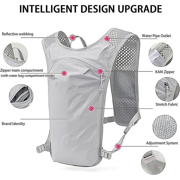 Hydration Backpack Vest for Cycling Running Hiking Breathable Sports Pack Carousel 6