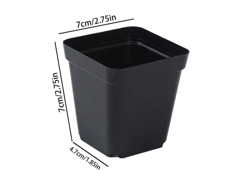 50Pcs Square Plastic Planting Cups For Garden Grow Carousel 1