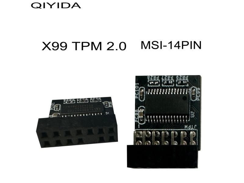 QIYIDA X99 H9S X99D4V3.0 Support TPM2.0 Msi 14pin Use Tpm Module 14 Pin LPC For Carousel 1