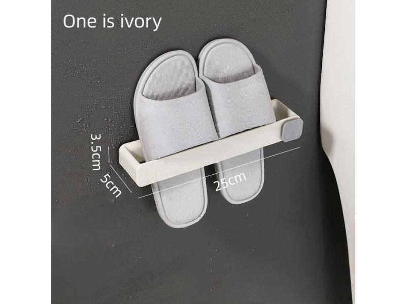 Bathroom Slipper Shelf No Punching Wall Mounted One Piece Shoe Rack Carousel 1