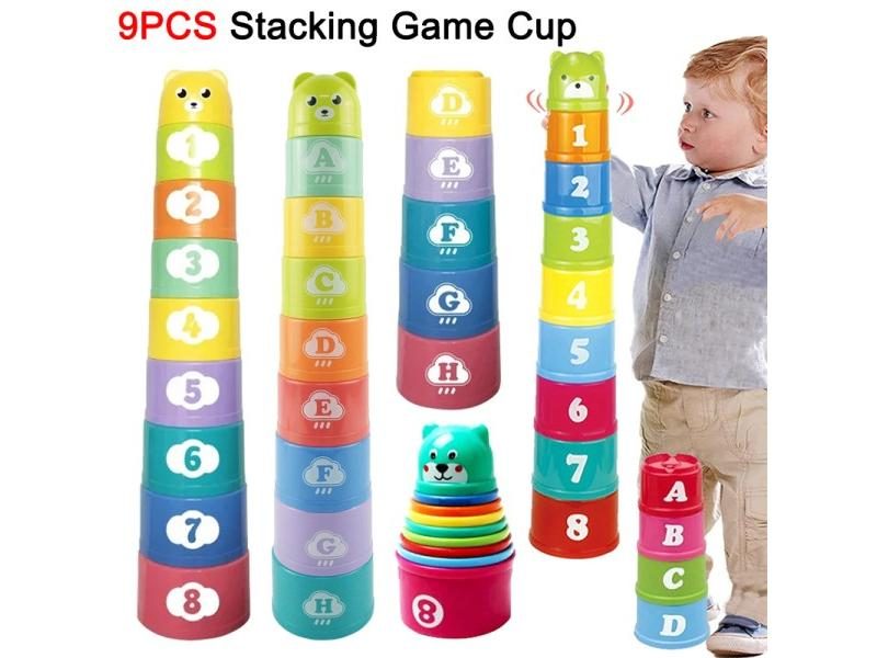 Stacking Game Cup Children Board Game Hand Speed Competition Fold Cup With Carousel 1