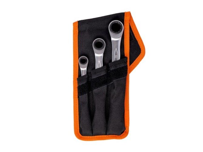 Bahco Ring Ratchet Spanner Set 3 Piece 8mm-19mm Carousel 1