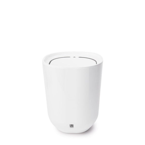 Umbra Step Trash Can with Lid (6.6L) White Carousel 1