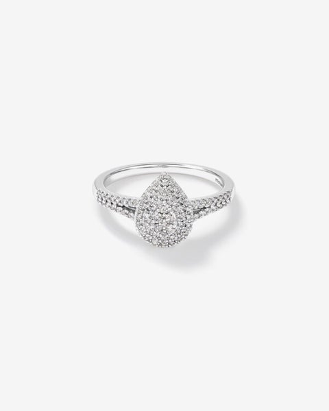 0.30 Carat TW Pear Cluster Halo Diamond Ring in 10kt White Gold628647352640021114