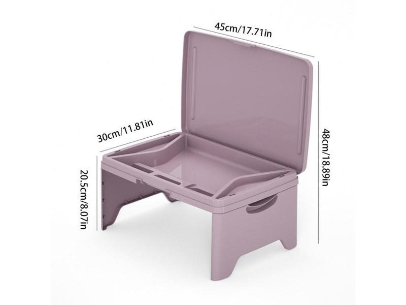 Portable Laptop Desk For Bed Foldable Snack Toy Storage Carousel 1